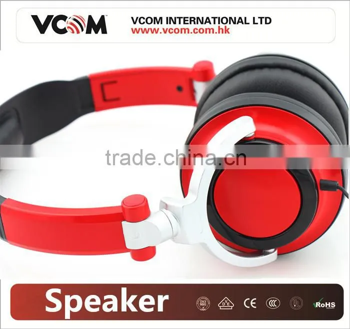 VCOM 2015 Foldable Stereo Headphone for DJ from China Factory