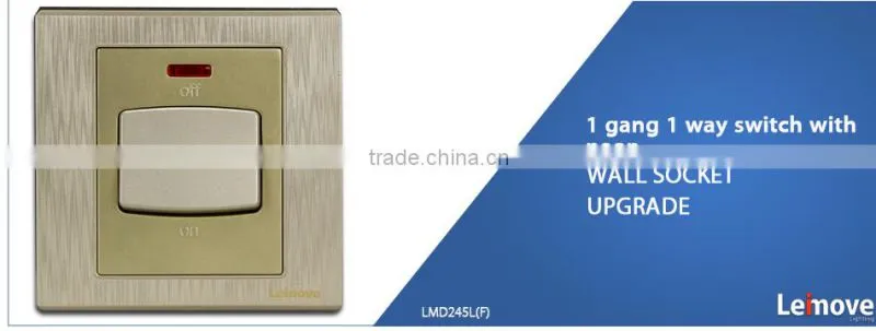 wholesale 1gang 1way gold switch