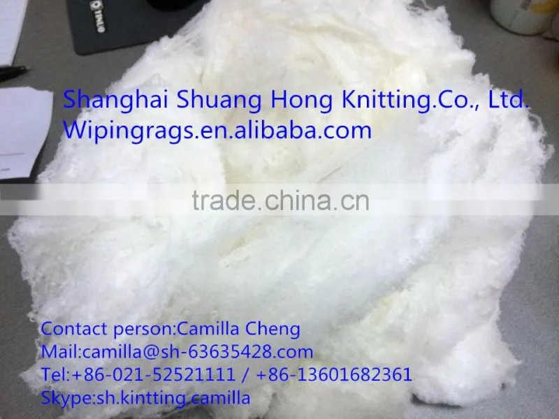 0.9USD 100% cotton white wiping waste for cotton swabs