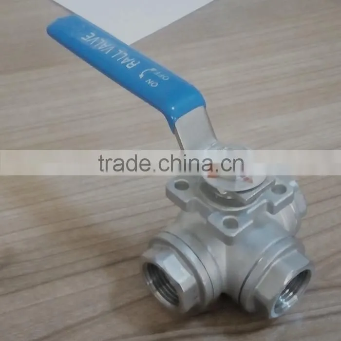 High quality three-way 1000psi Ball Valve