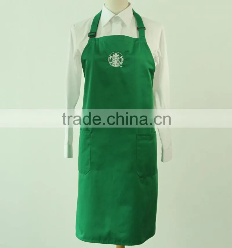 cotton customized embroidery cafe waiter apron