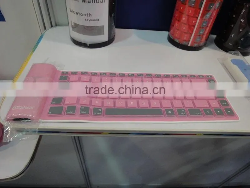 silicone bluetooth keyboard/ thin keyboard /portable keyboard with BQB certificate