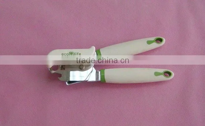 Eco can opener with bioplastic handle