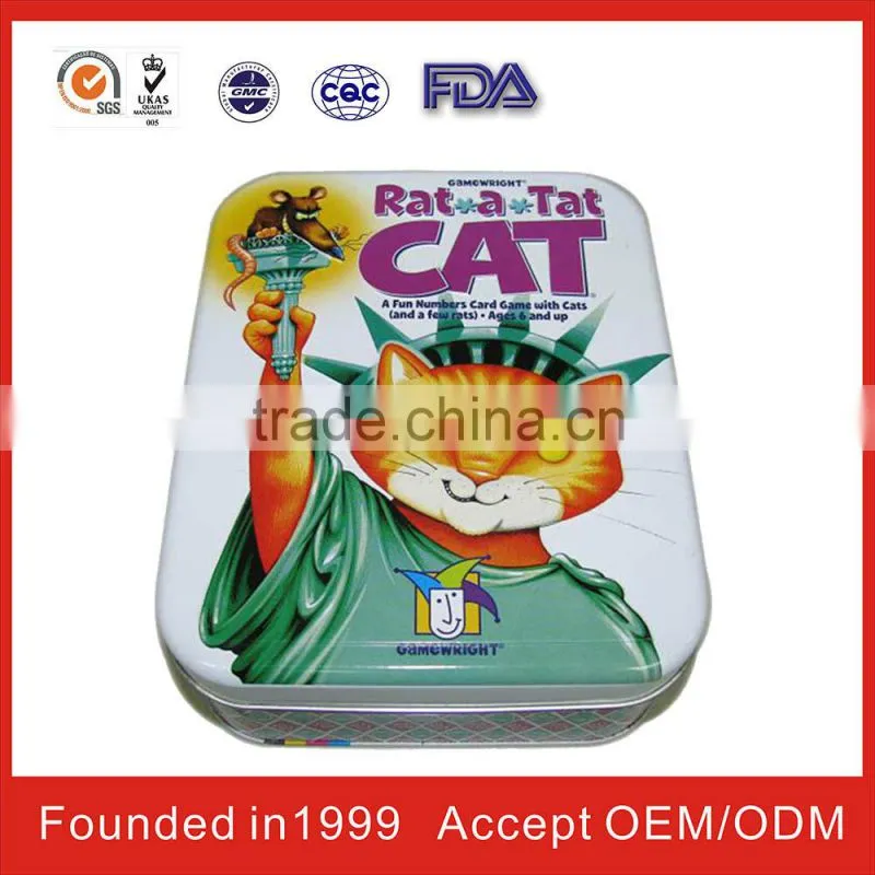 square cigratte empty tin can