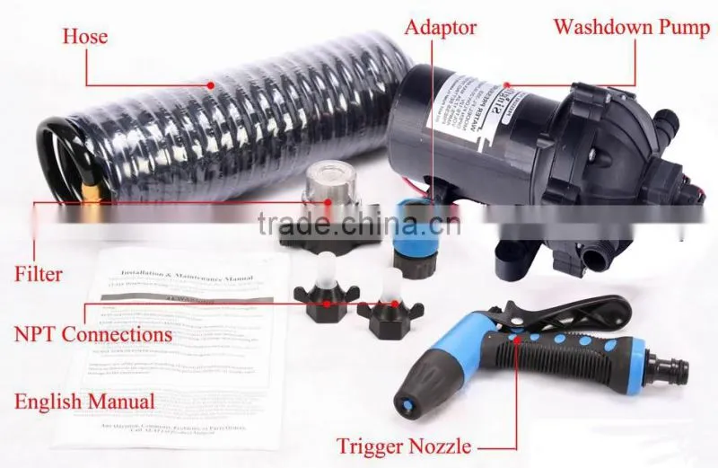 12v water pump 20LPM 70 PSI Washdown pump kits caravan boat marine