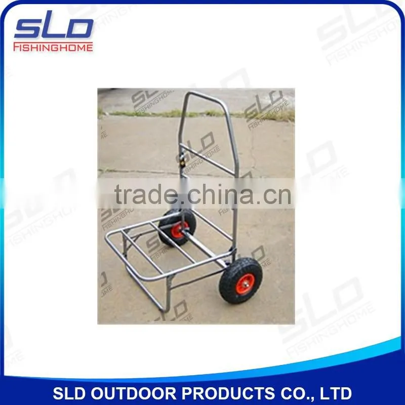foldable fishing iron trolly with two wheels