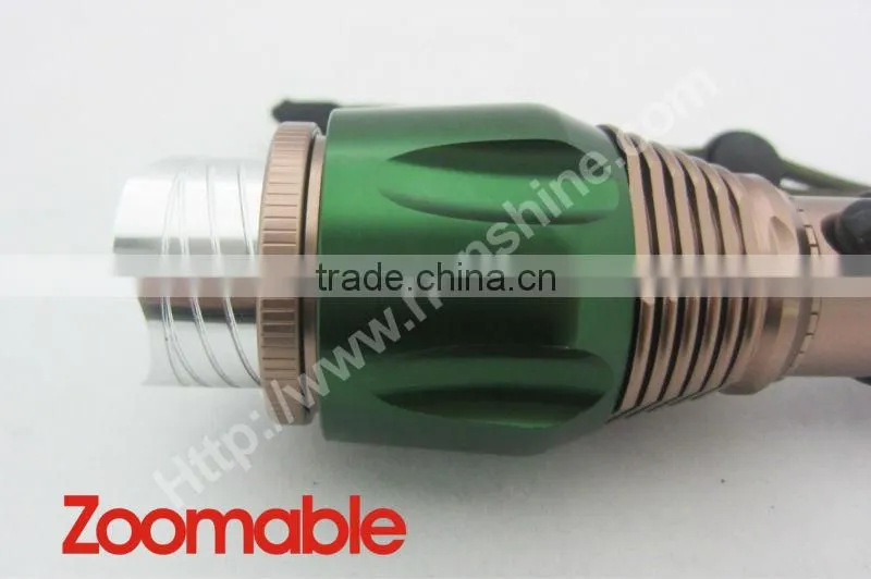 5w green&copper-colored rechargeable led flashlight