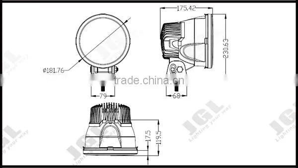 good quality 24 volt truck lights single led work light spot beam