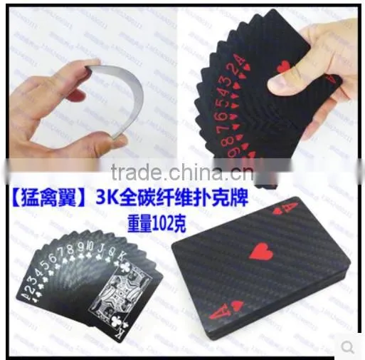 Hot style product wholesale 3k carbon fiber poker ,3k carbon fiber playing card,standard 52 card deck