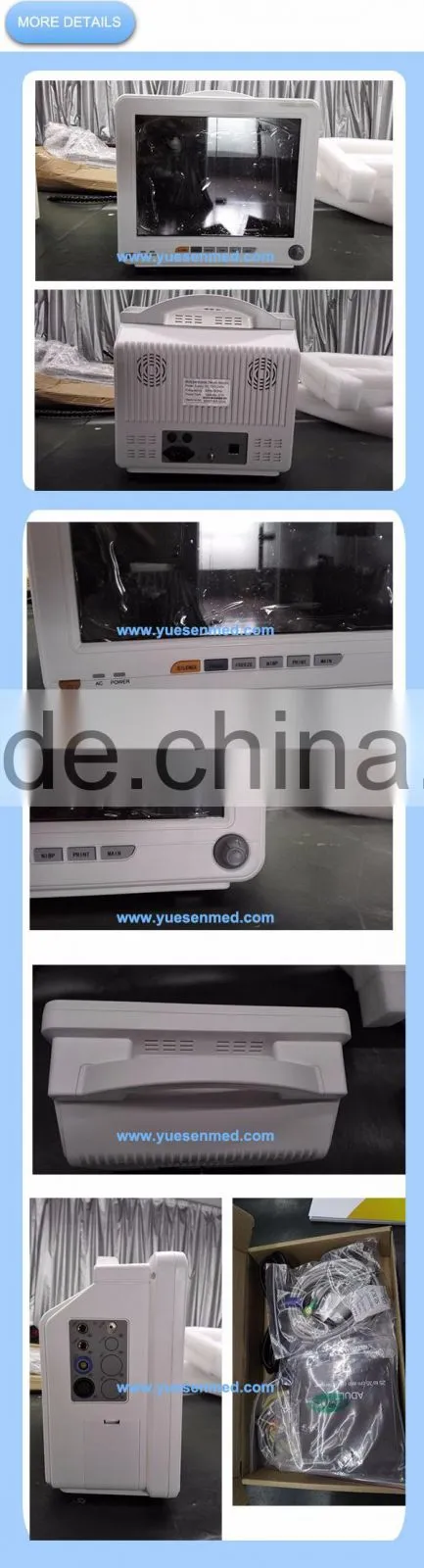 YSPM80G Low Price Hospital Multi-parameter ICU Portable Patient Monitor