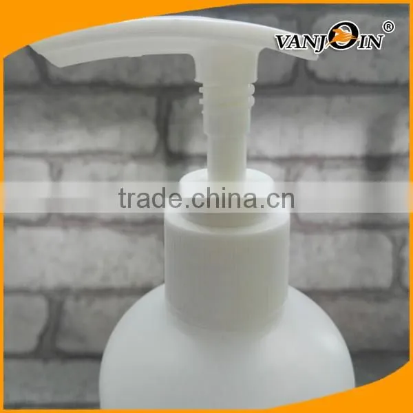 Empty 500ml green boston round plastic lotion bottle with pump dispenser