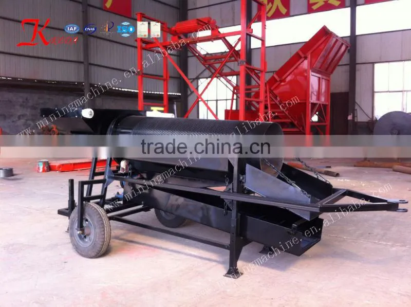 Small Portable Mobile Gold Trommel With CE,ISO,SGS