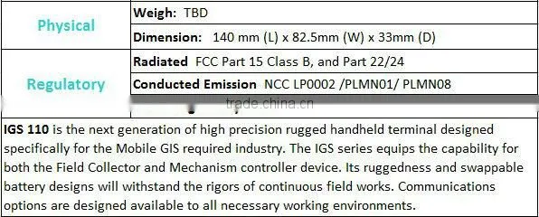 Cheapest hand held data collector 110 GIS receiver
