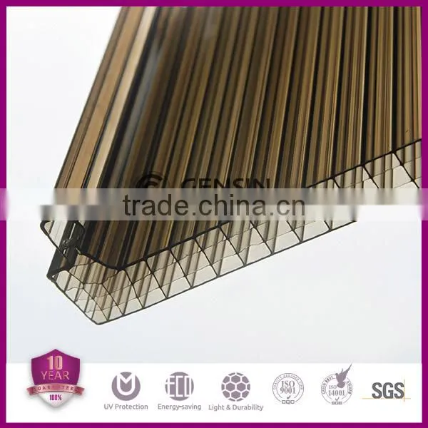 Brown Four Walls Polycarbonate Sheet with Clips 600mm