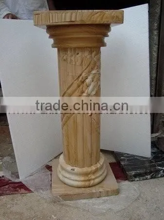 NATURAL BLACK AND GOLD MARBLE PEDESTALS COLLECTION