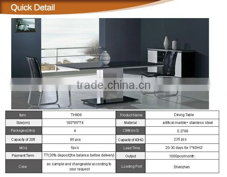 classical black table set TH608 & B88