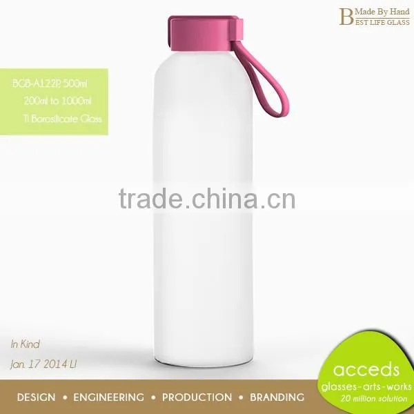 Hand Made Glass Drinking Bottles With Lids