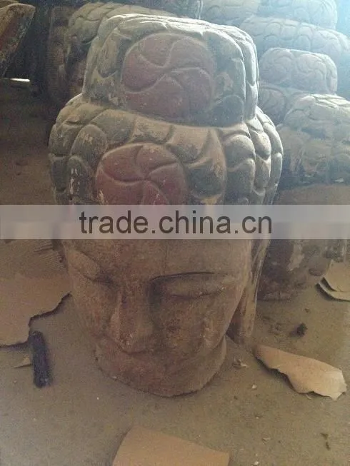 hand carved antique imitation buddha head decorative sculpture