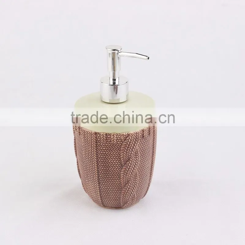 20%save 2016 home decoration yellow and brown ceramic bathroom accessories sets