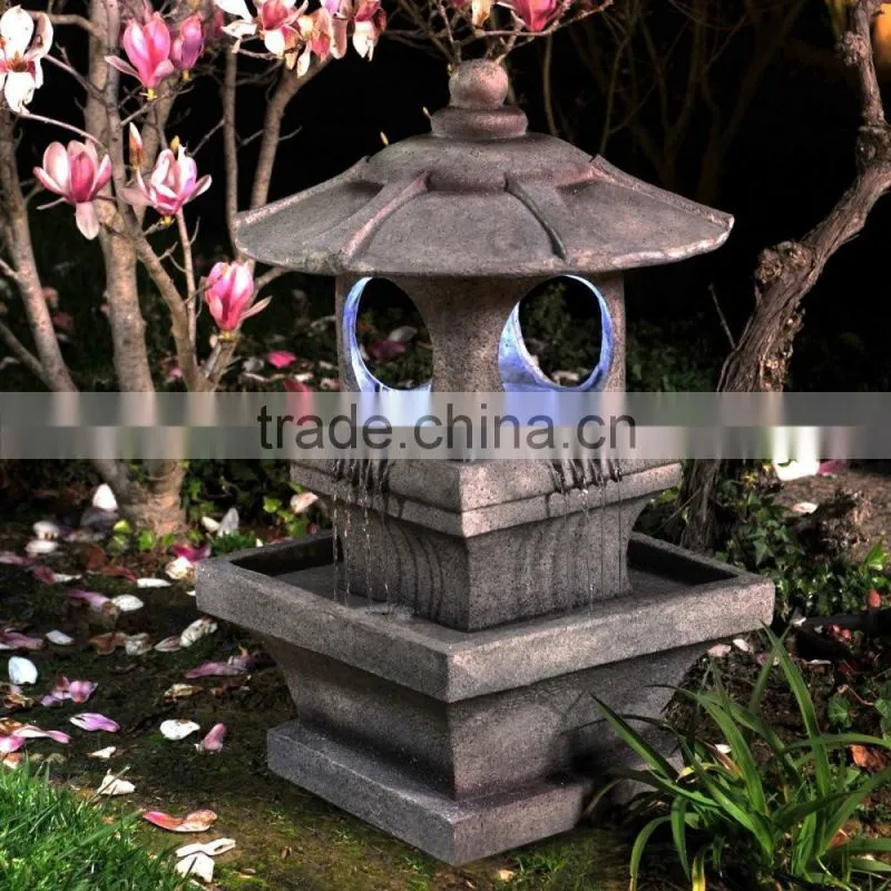 LED Lighted Garden Water Fountain