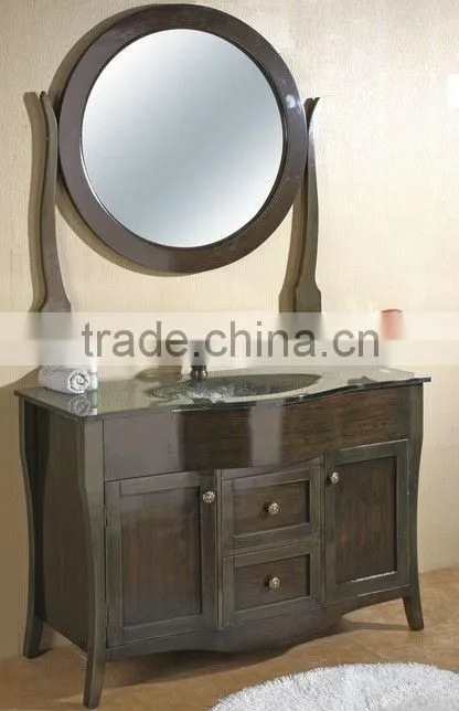 BISINI Furniture Bathroom Marble Top Vanity ;Hand Carved Mirror Cabinet,Classic Bathroom Cabinet(BF08-4008)