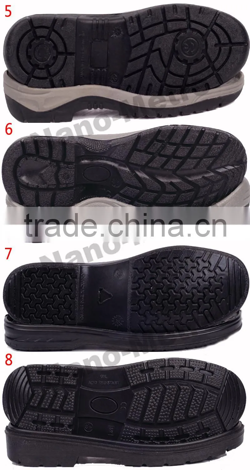 NMSAFETY CE certificate black safety leather safety shoes for construction workers