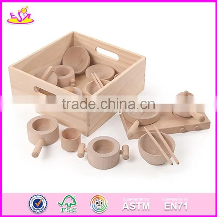 2017 New design simulation kids natural wooden birthday cake toy W10B180