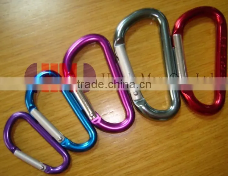 D Shaped Aluminum Carabiner Mini Keychain