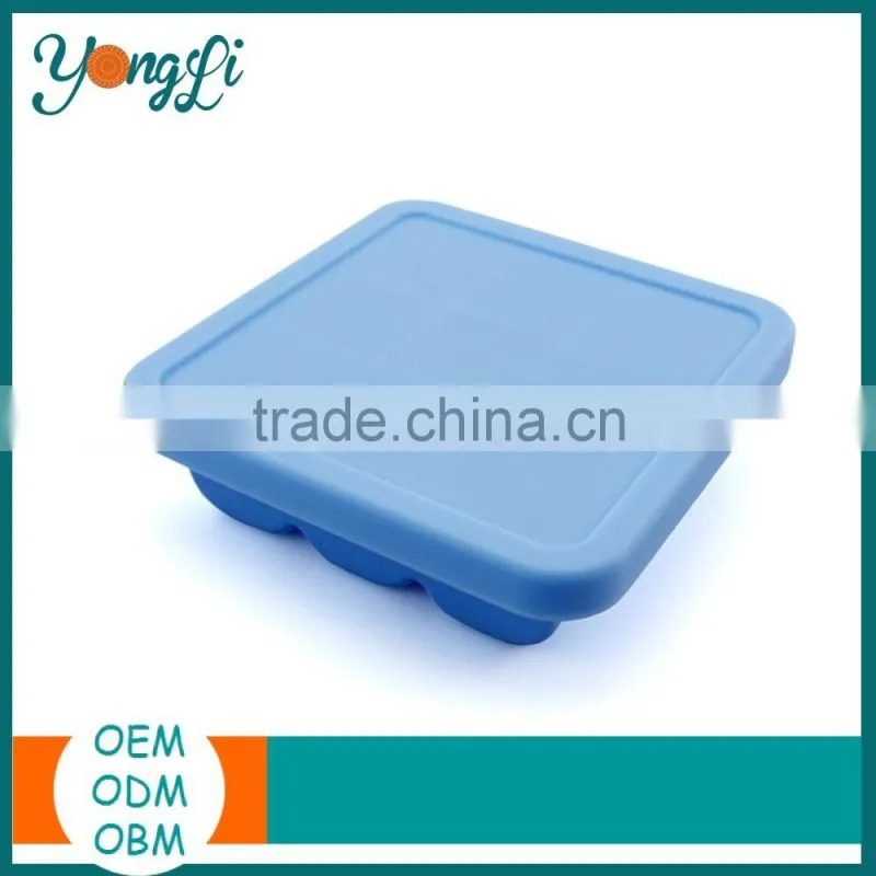Silicone Baby Food Freezer tray with Clip-on Lid