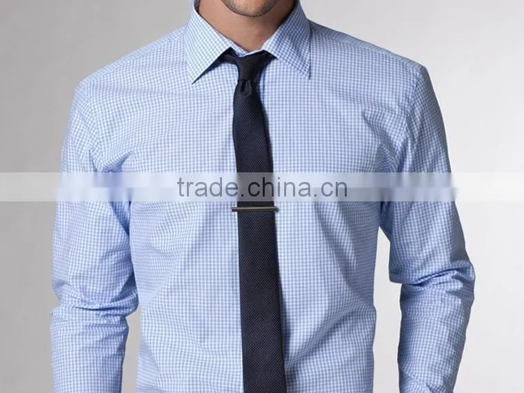 Men handsome blue businessT/C dress shirt