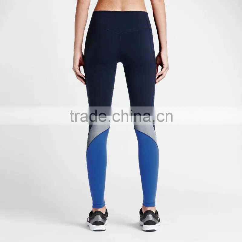 Latest hot selling comfortable fabric running tights woman leggings with breathable mesh panels