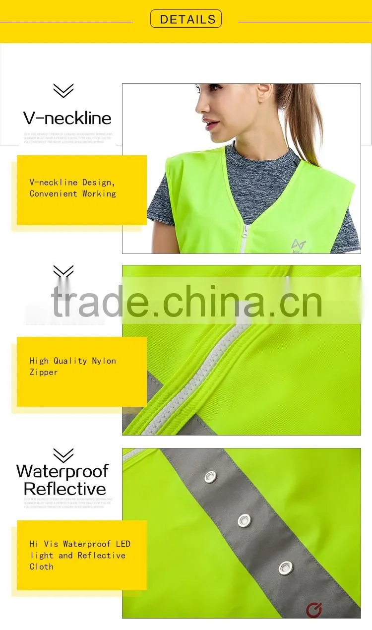 Hi Vis LED Flashing Safety Cleaning Uniform for Road Cleaner
