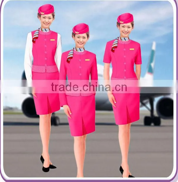 2014 Shoujia hot sale airline uniform for stewardess