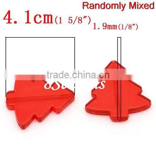 Wholesale Mixed Christmas Tree Charm Acrylic Beads