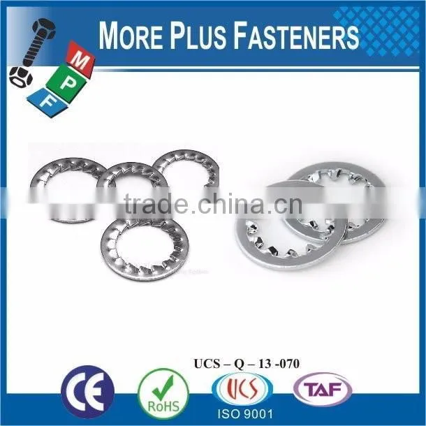 Taiwan Stainless Steel 18-8 Copper Brass Aluminum Brass Spring Lock Washers Din 7980 Lock Washers Self Locking Washer