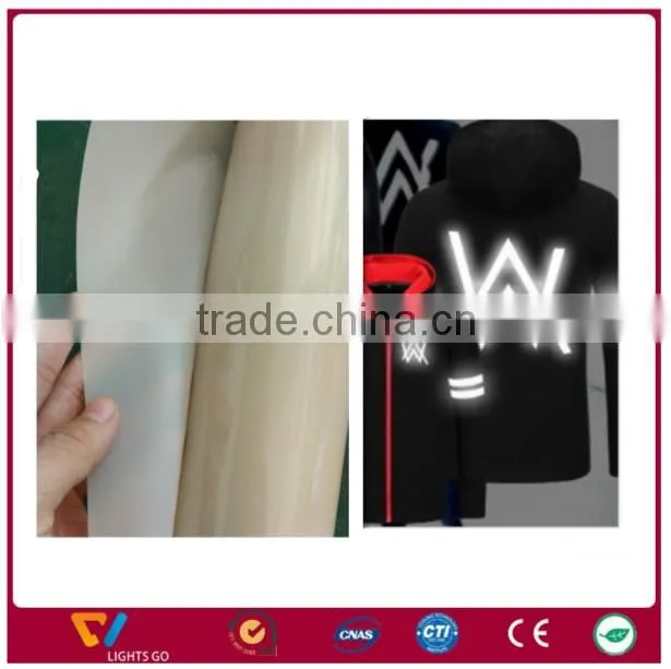 high light heat transfer printing reflective vinyl logo / reflector heat sticker label