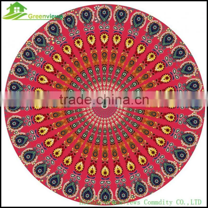 China Yoga Mat Picnic Mat mandala round roundie oversized beach towel in china custom round towel