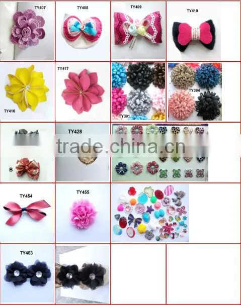 Red heart shape flower brooch with chiffon lesbian