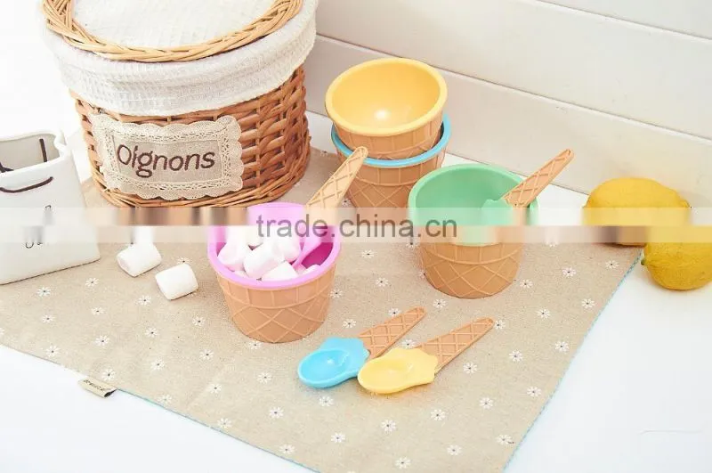 PS ice cream cup,ice cream cup with spoon