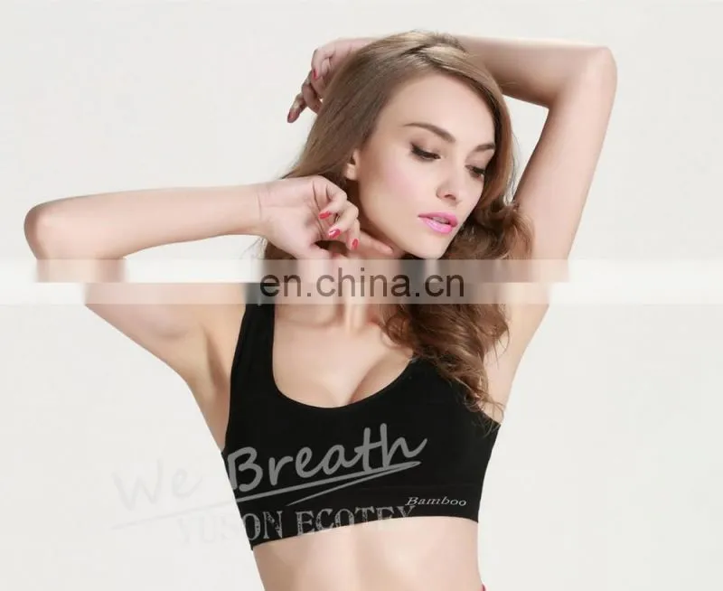 YUSON Seamless Bamboo Fiber Sports Bra One-piece Yoga Top
