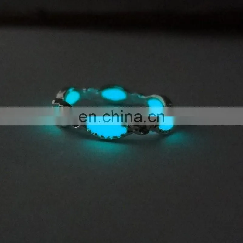 925 Silver Plated Infinity Hollow Out Glow In The Dark Ring For Couple