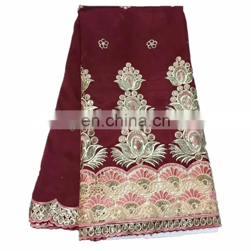 High quality African Fabrics George Lace/Fancy African Silk George Lace for women dress H15112738