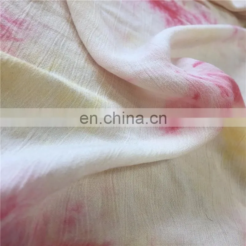 china supplier hot selling 100% rayon crepe fabric for lady dress