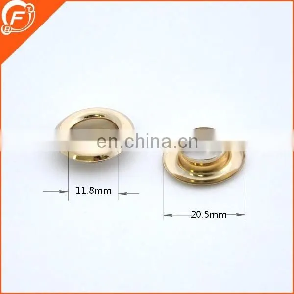 shinny gold round brass eyelets for lady cloth