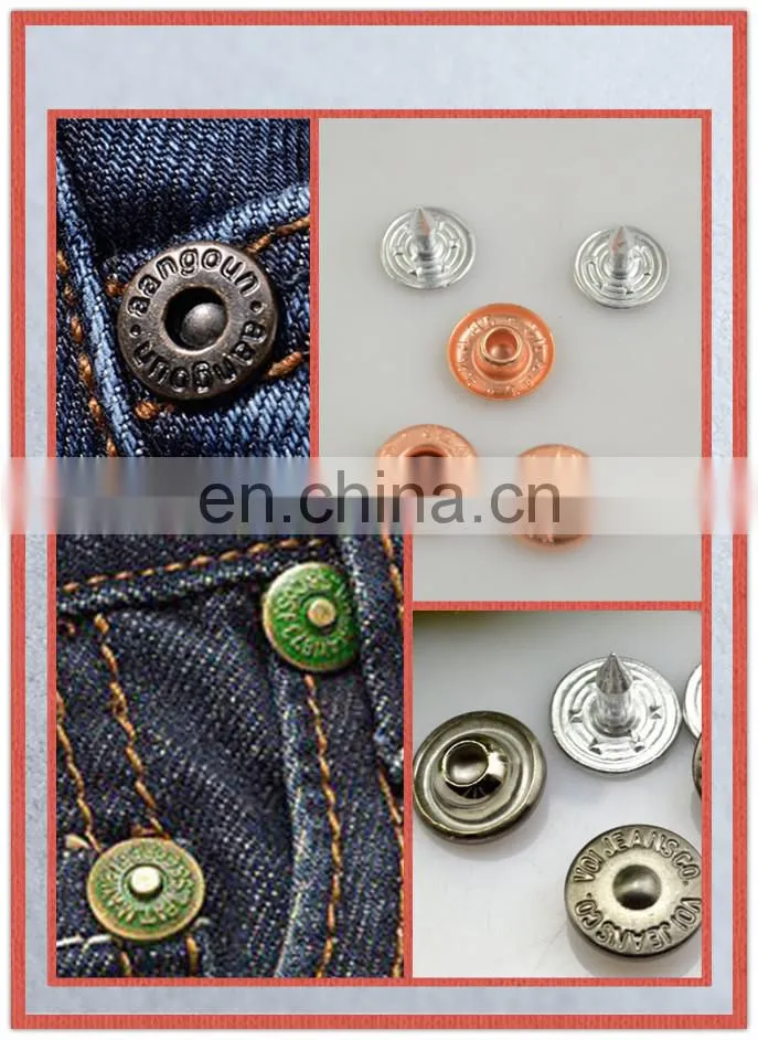 Metal zinc alloy custom sewing buttons