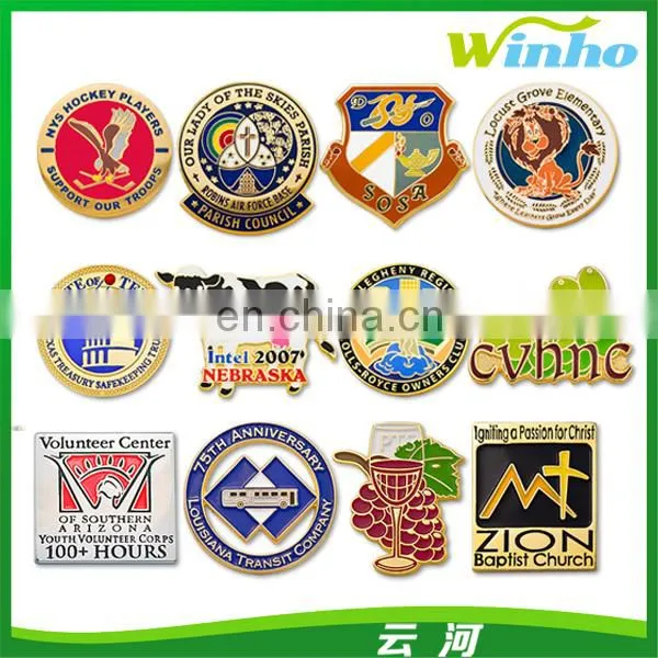 Winho die struck antique pins , award pin badge