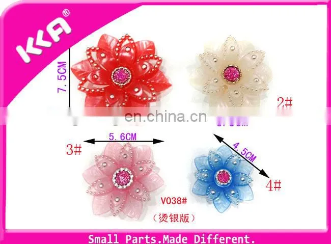 Plastic shoe buckle flower accessories