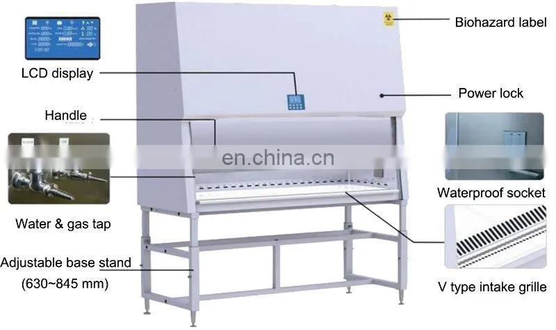 laboratoey equipment Class 100 Single-person Horizontal Clean Bench Laminar Flow Hood lab furniture from guangzhou