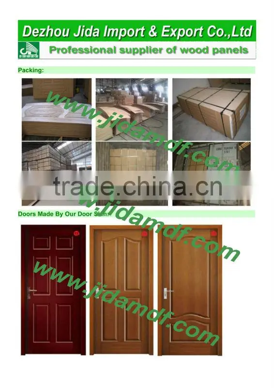 HDF Moulded Melamine Door Skin High quality