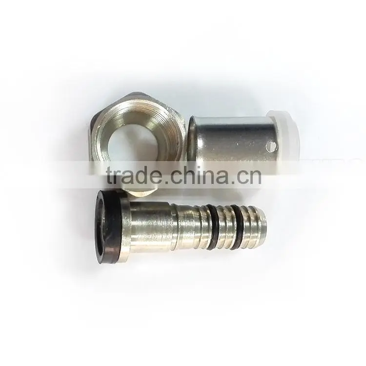 International standard ISO 17484 press union female brass gas fitting for heating system